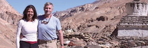 Erik Richer La Flèche with his wife Carolina in Ladakh 