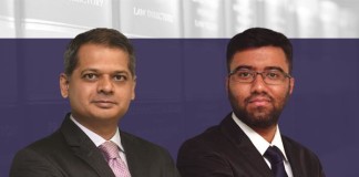 A photo of Vikrant Kumar and Naren BS from Luthra and Luthra Partners on an article about share swaps