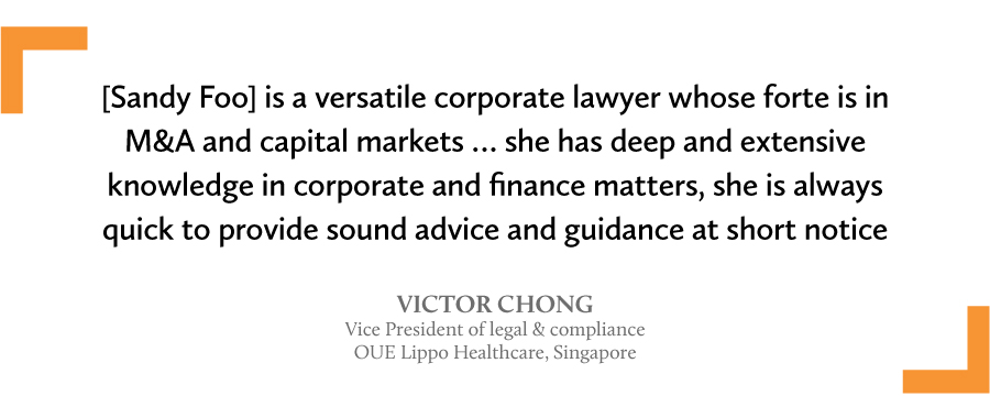 A quote by Victor Chong to Sandy Foo