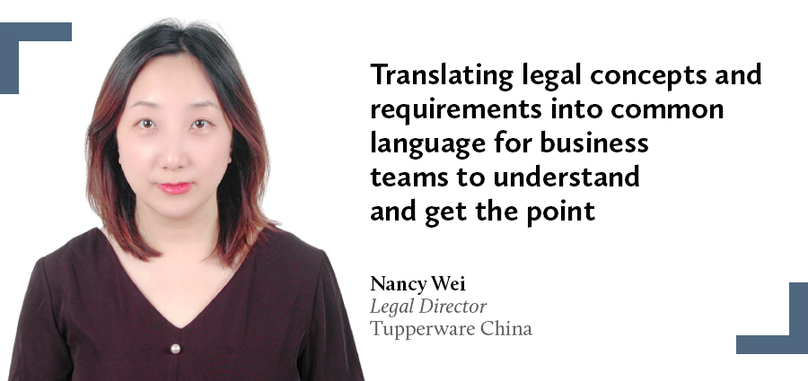 In-house specialty Nancy Wei