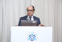 Justice Arjan Kumar Sikri gives his speech during the GCAI event