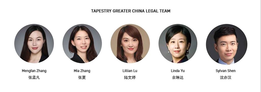 IP Litigation TAPESTRY GREATER CHINA