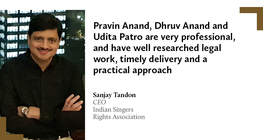 Sanjay Tandon, Indian Singers Rights Association