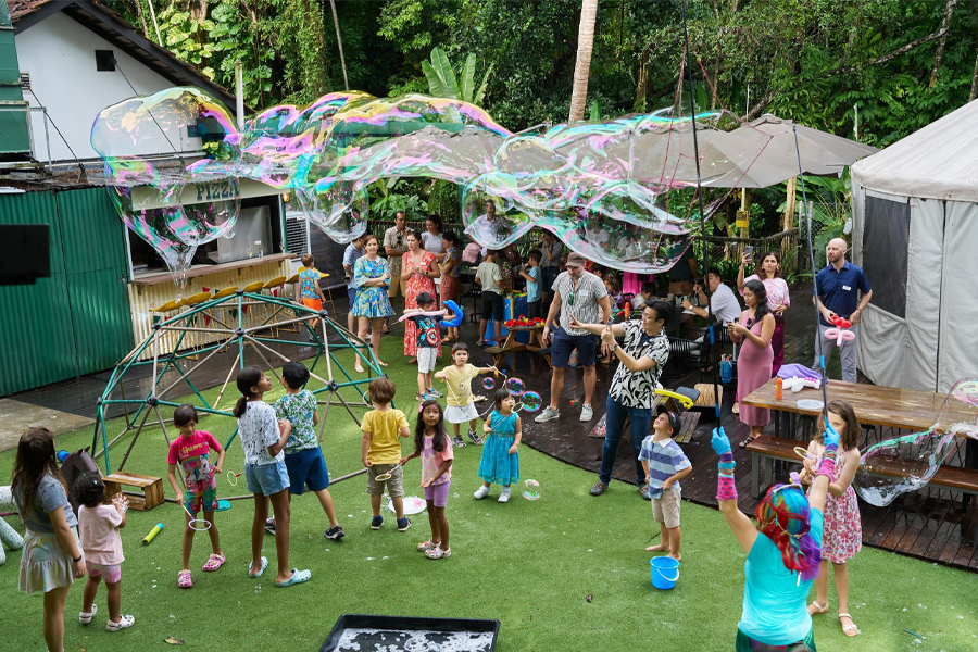 Bring on the bubbles! A child’s delight.