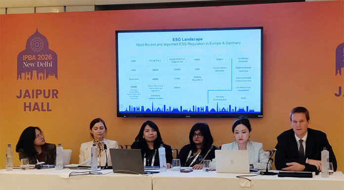 At a crossroads: How regions are becoming ESG-friendly From left: Christina Reyes, junior partner at Cochingyan & Partners Law Offices, Manila; Weronika Nalbert, senior associate at Wardyński & Partners, Warsaw; Andreanna Ten, partner at Zaid Ibrahim & Co, Kuala Lumpur; Vanita Bhargava, senior partner at Khaitan & Co, Noida, India; Romanee (Mengni) Luo, partner at QZ&WD Law Firm, Nanchang, China; and Eric Wagner, partner at Gleiss Lutz, Stuttgart, Germany