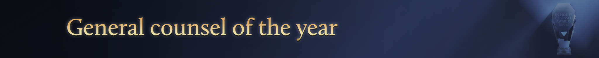 Sub-header banner general counsel of the year