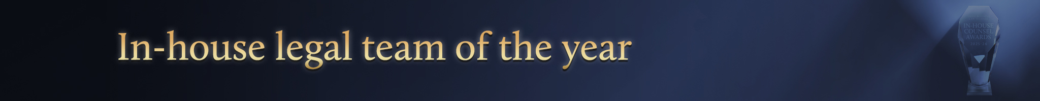 Sub-header banner Legal team of the year